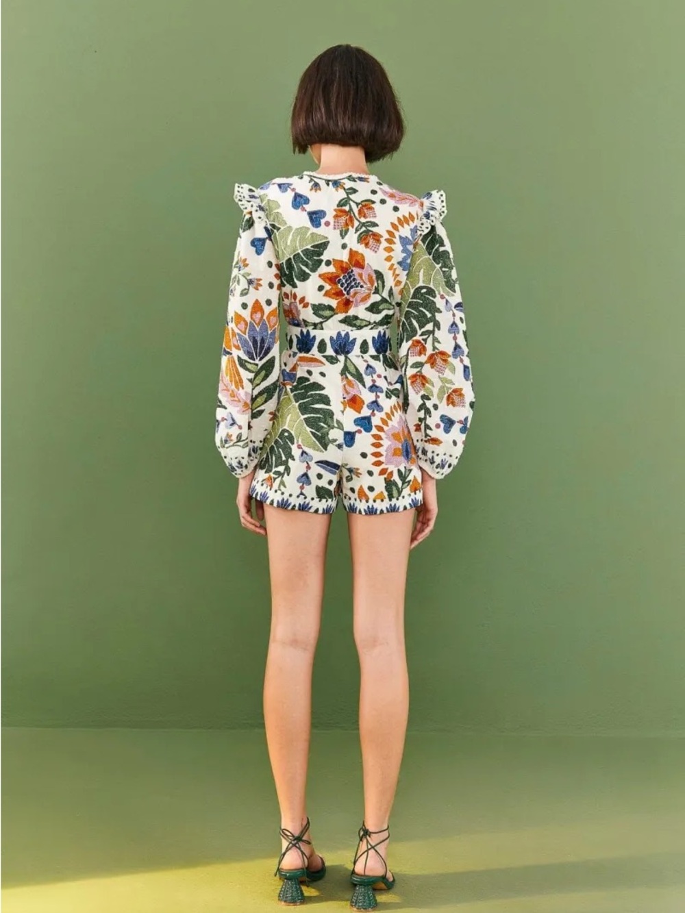 NWT FARM RIO Ummer Garden Floral-Embroidery Romper - Picture 4 of 14